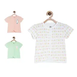 MINIKLUB Kids Multicolor Cotton Printed Top (Pack of 3)-image-93