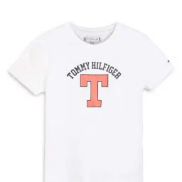 Tommy Hilfiger Kids White Logo Regular Fit T-Shirt-picture-45
