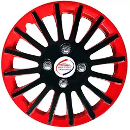 Auto Pearl CBR15 R14 35.56 cm (14 Inch) Press Type Wheel Hubcap with Retention Ring Glossy Black Red Wheel Cover for Maruti Swift Dzire LXI (Set of 4)-image-81