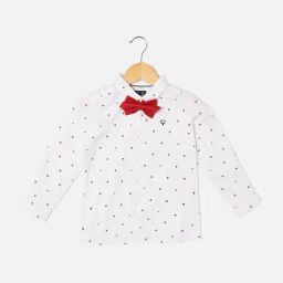Allen Solly Junior White Printed Full Sleeves Shirt-image-75