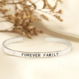 Joker & Witch Silver Forever Family Mantra Flexible fit Bracelet-44