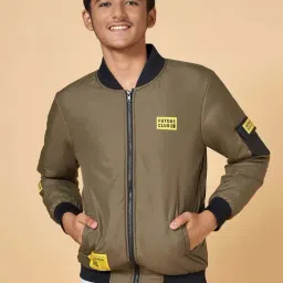 Coolsters by Pantaloons Kids Olive Printed Full Sleeves Jacket-image-78