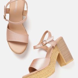 DressBerry Open Toe Block Heels-17