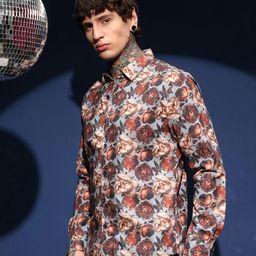Campus Sutra Men Comfort Fit Floral Printed Spread Collar Casual Shirt-picture-33