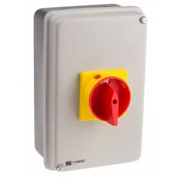 RS PRO Isolator Switch 3 Pole Panel Mount 25A Maximum Current 11 kW Power Rating IP54, 7738002-20