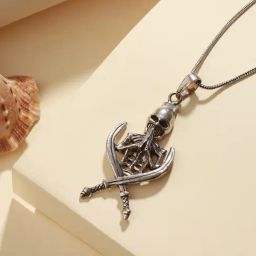 Bold by Priyaasi Sworded Skeleton Black Casual Pendant With Chain for Men-13