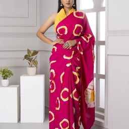Craft Musium Pure Cotton Bagru Saree-image-67