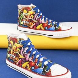 CROWCIA LONDON Women Printed Sneakers-image-69