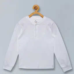 Kiddopanti Full Sleeves Placement Printed Tee - White-picture-17
