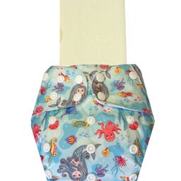 Dumbledo Cloth Diaper Eco-Friendly Reusable Adjustable Free Size Leak Proof Quick Dry Unisex With Insert Pack of 1 - Blue-19