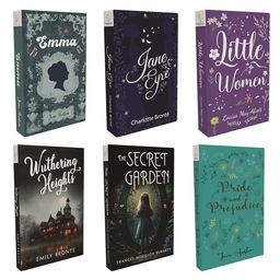 Set of 6 All time favourite Novels - Little Women, Pride and Prejudice, Jane Eyre, Wuthering Heights, Emma, The Secret Garden - English-21