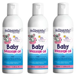 Comfy Cheeks Organic Baby Massage Oil | Cold-Pressed Oil -100ml (pack of 3)-image-12