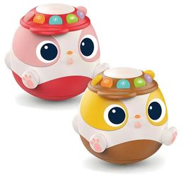 AKN TOYS Musical Tumbler Toy Musical Toys Hand Drum Sensory Toy Cartoon Dog Tumbler for Kids- PACK OF 1- COLOR MAY VARY-0
