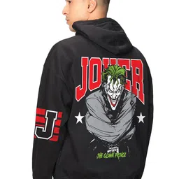 Bewakoof Heavy Duty 1.0 Men Black The Clown Prince Graphic Printed Oversized Hoodies-picture-18