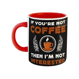 ARTBUG Black & Red Printed Ceramic Glossy Finish Dishwasher & Microwave Safe Mugs 350 ml-12