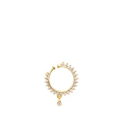 Mali Fionna Gold-Plated Artificial Stones and Beads Ring Nosepin image 2