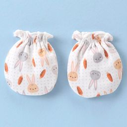 Ben Benny Interlock Bunny Printed Cap Mitten & Booties Set White - Diameter 9 cm image 5