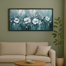 999Store Teal & White 1 Piece Canvas Other Wall Paintings-image-85