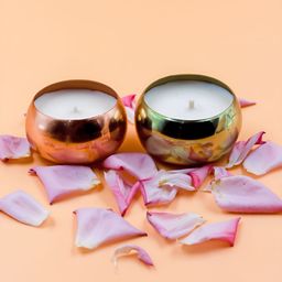 HARINI Yellow 2 pieces Jar Candle-31