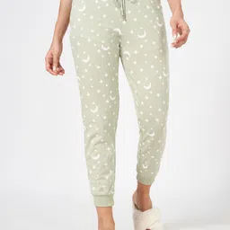 Dreamz by Pantaloons Women Printed Pure Cotton Mid Rise Lounge Joggers-image-86