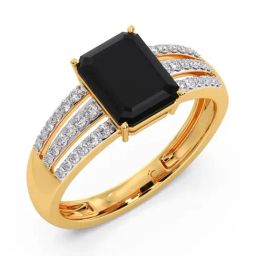 Candere by Kalyan Jewellers 18k Yellow Gold & Diamond Ring for Men-image-25