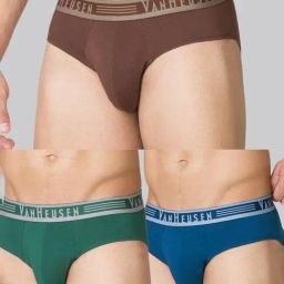 Van Heusen Regular Fit Ultra Soft Body Defining Fit Solid Briefs - Pack of 3-image-7