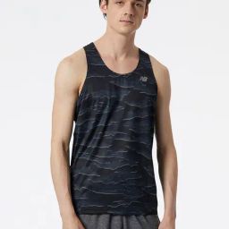 New Balance Black Comfort Fit Camo Print Tank T-Shirt-image-62
