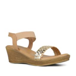 Inc.5 Women's Beige Ankle Strap Wedges-image-80