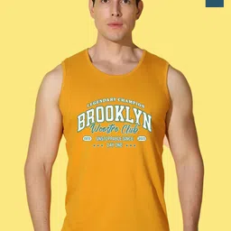 WOOSTRO 2-Pc Printed Odour-Free Cotton Innerwear Vests VWS26(RUN PEACOCK)(BKLN MUSTARD)-image-56