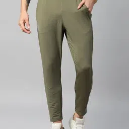 Dida Green Polyster Regular Fit Solid Trackpant-image-97