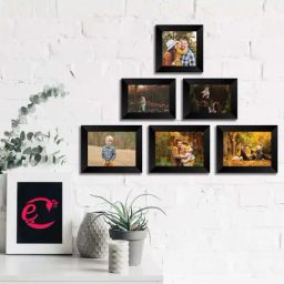 eCraftIndia Memory Black Collage Photoframes - Set of 6-image-12