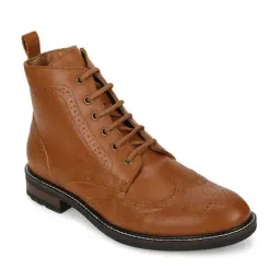 Truffle Collection Men's Tan Brogue Boots-image-53