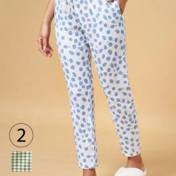 Dreamz by Pantaloons Green White Cotton Printed Pyjamas-0