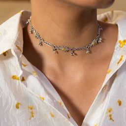 Shaya 92.5 Sterling Silver Meen Necklace for Women-picture-40