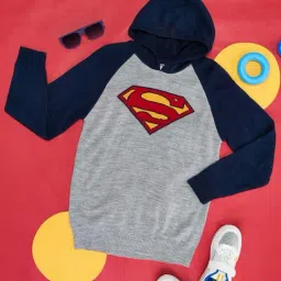 Pantaloons Junior Kids Grey & Black Printed Full Sleeves Sweater-picture-32