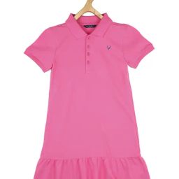 Allen Solly Junior Pink Solid Frock-image-61