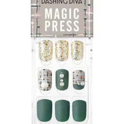 Dashing Diva MAGICPRESS Teal Green Tweed-23