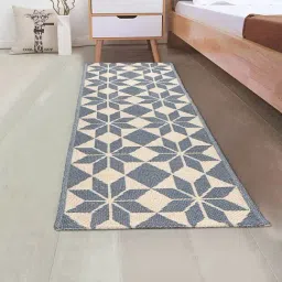 Saral Home Abstract Blue Cotton Multiuse Handwoven Rug-35