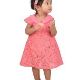 KidsDew Kids Pink Lace Dress-image-29