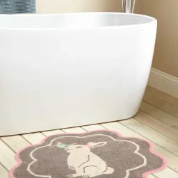 MiArcus Sweet Spring Printed Grey 550 GSM Cotton Flower Design Bath Mat-image-26