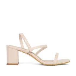 Iconics Women's Cream Sling Back Sandals-image-28