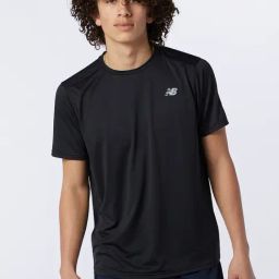New Balance Black Comfort Fit Textured Sports T-Shirt-image-97