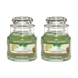 Yankee Candle 2-Piece Classic Jar Vanilla Lime Scented Candle Set-picture-2