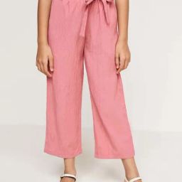 Global Desi Girl Kids Rose Pink Straight Fit Trousers-image-70