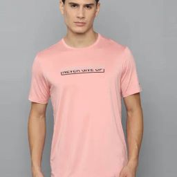 Louis Philippe Pink Slim Fit Printed T-Shirts-image-61