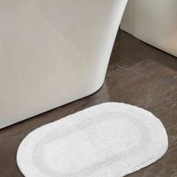 Saral Home Ivory Cotton Plain Dyed Bathmat-18