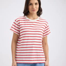 Pepe Jeans Red Stripe Short Sleeve T-Shirt-image-36