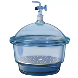 ABGIL Desiccator Size 300 mm Transparent Borosilicate Glass with Vacuum Stopcock, PTFE Spindle and Porcelain Plate, DES-T-231-04-picture-2