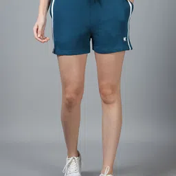 HRX by Hrithik Roshan Women Striped Regular Fit Mid-Rise Shorts-picture-45