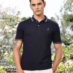Thomas Scott Navy Regular Fit Polo T-Shirt-image-32